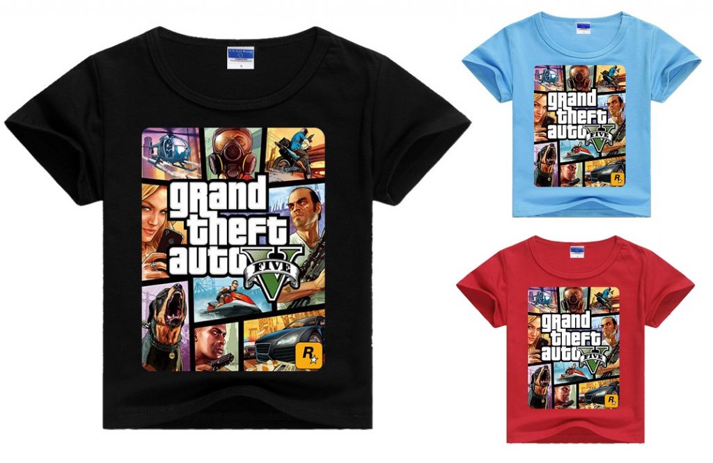 Grand Theft Auto V GTA 5 Kid’s T Shirt Size 412 HERSE Clothing
